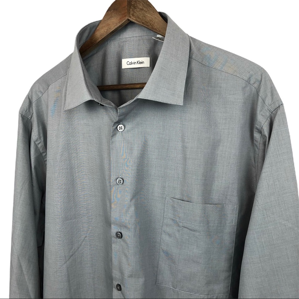 Calvin Klein Gray Dress Shirt XXL 18.5-19” Men NEW